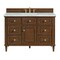 James Martin Vanities 48'' Single Vanity, Mid-Century Walnut w/ 3 CM Victorian Silver Quartz Top 424-V48-WLT-3VSL - alternate 1